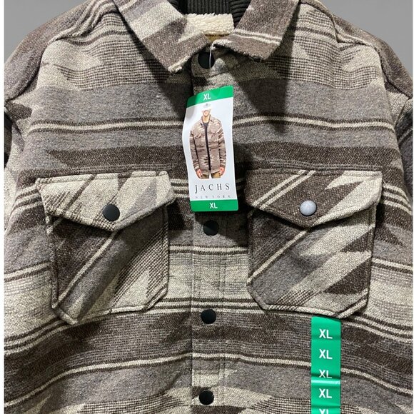 NWT Jachs New York Mens Aztec Sherpa-Lined Snap Button Jacket XL - Picture 7 of 16